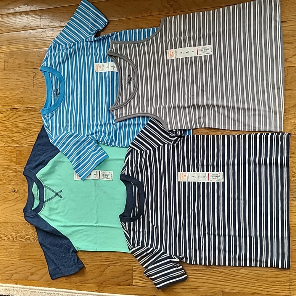 4 ITEMS BUNDLE OF BOYS JUMPING BEANS SHORT SLEEVE TEES AND ONE TANK ALL SIZE 5